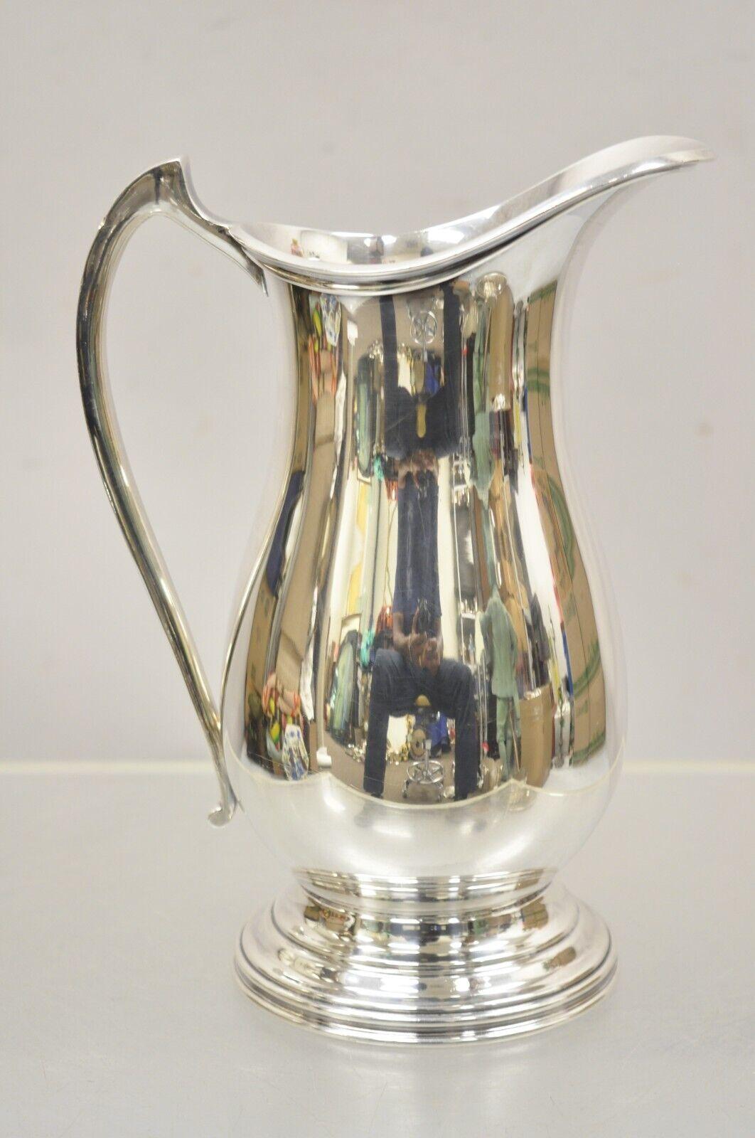 Antique Silver Plated Victorian Water Pitcher By The Sheffield Silver Co For Sale 6