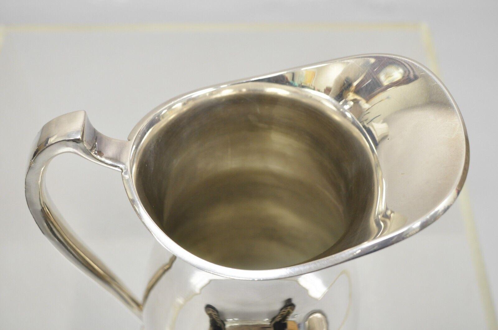 Antique Silver Plated Victorian Water Pitcher By The Sheffield Silver Co In Good Condition For Sale In Philadelphia, PA