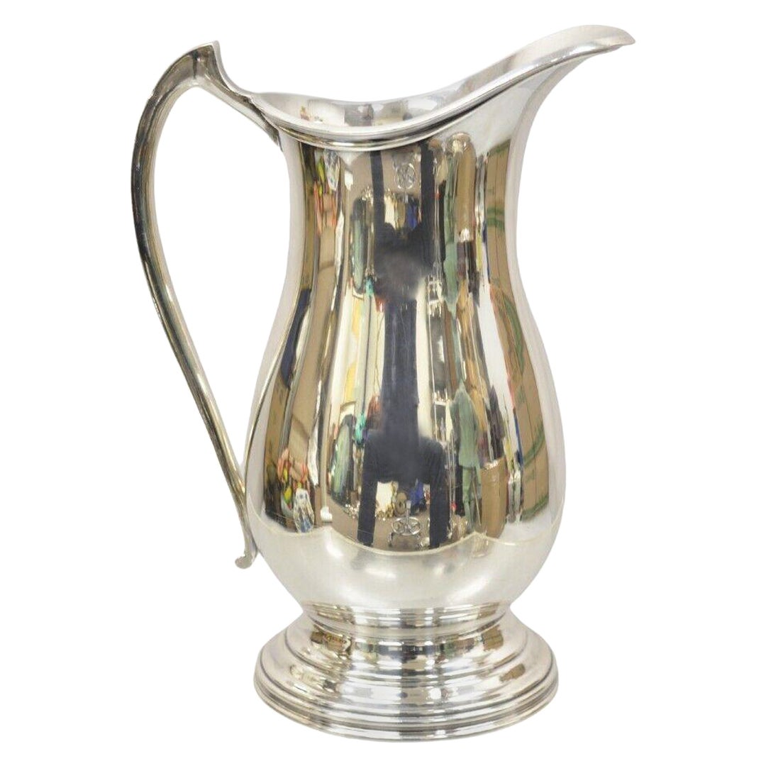 Pichet à eau victorien ancien en métal argenté de The Sheffield Silver Co