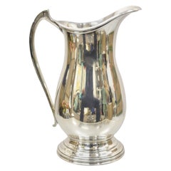 Pichet à eau victorien ancien en métal argenté de The Sheffield Silver Co