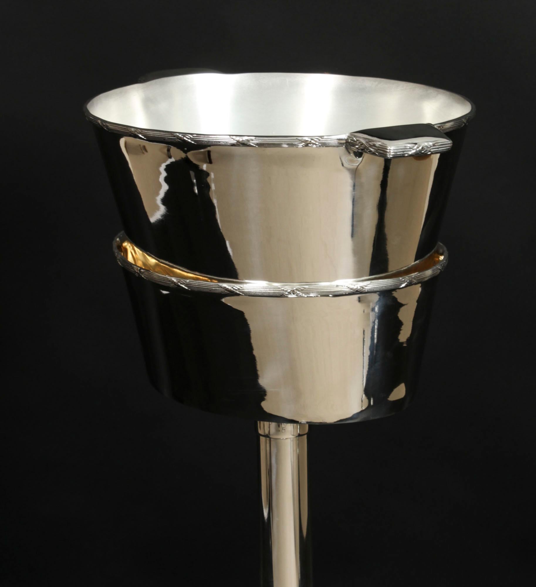 Ancien Stand Silver-plated Wine / Champagne Cooler Mappin & Webb c1900 en vente 7