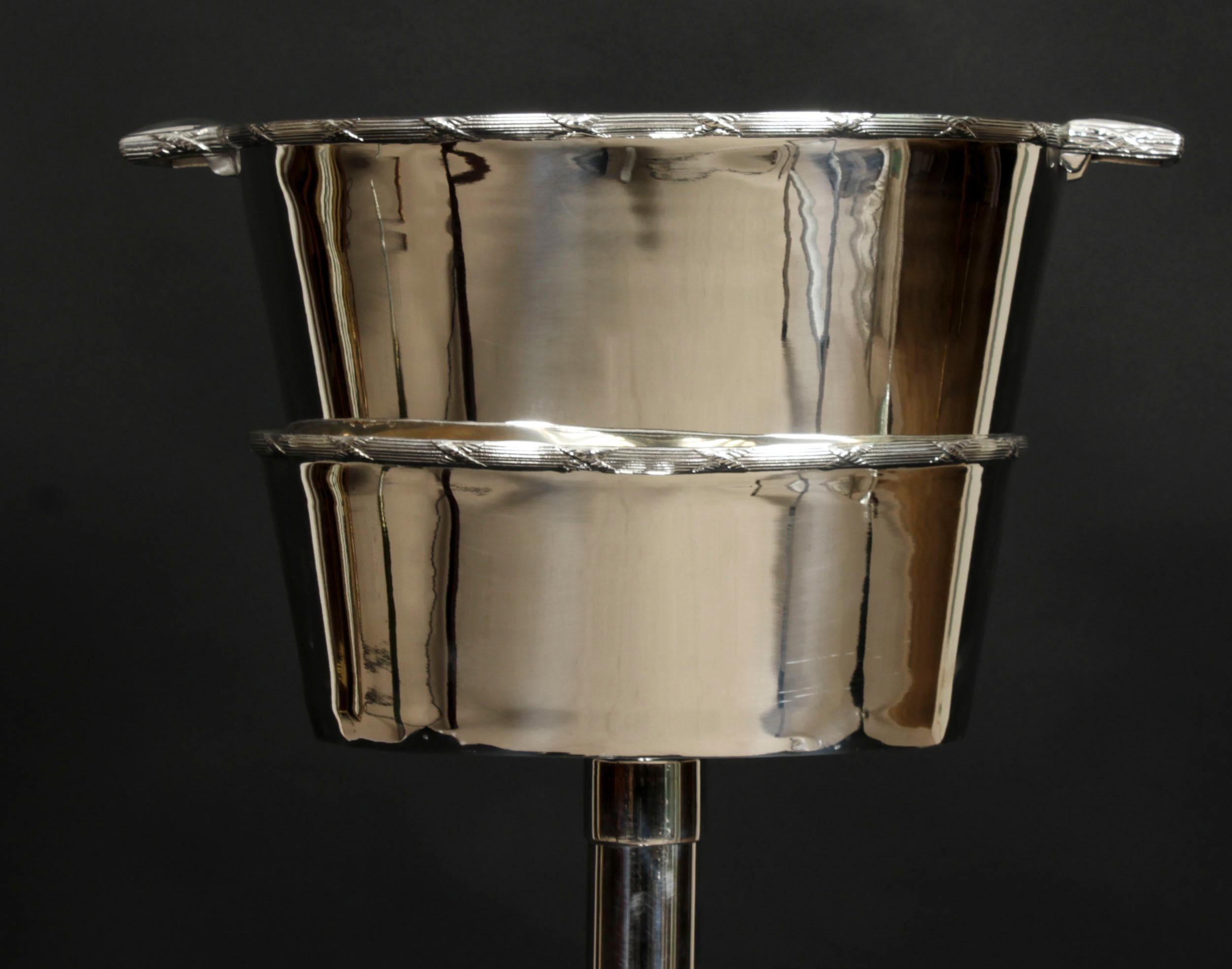 Ancien Stand Silver-plated Wine / Champagne Cooler Mappin & Webb c1900 en vente 1