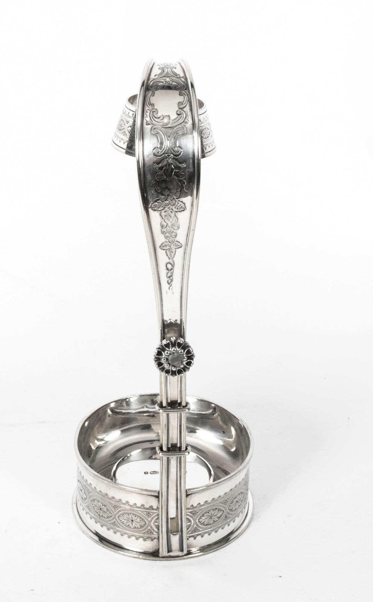 Antique Silver Plated Wine Champagne Pourer by Elkinngton & Co., 19th Century 1