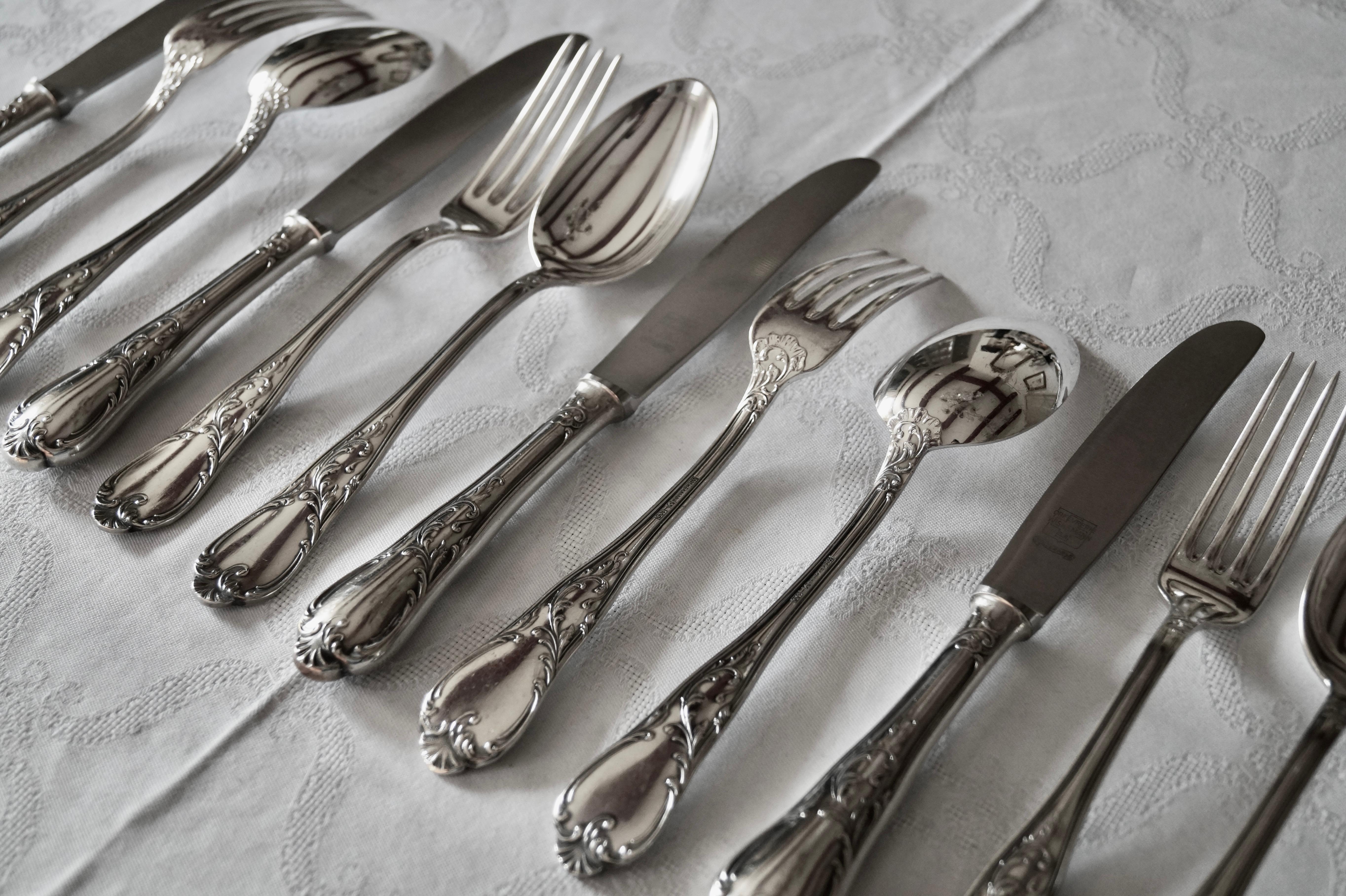 Antique Silver Plated WISKEMANN Cutlery Flatware set 