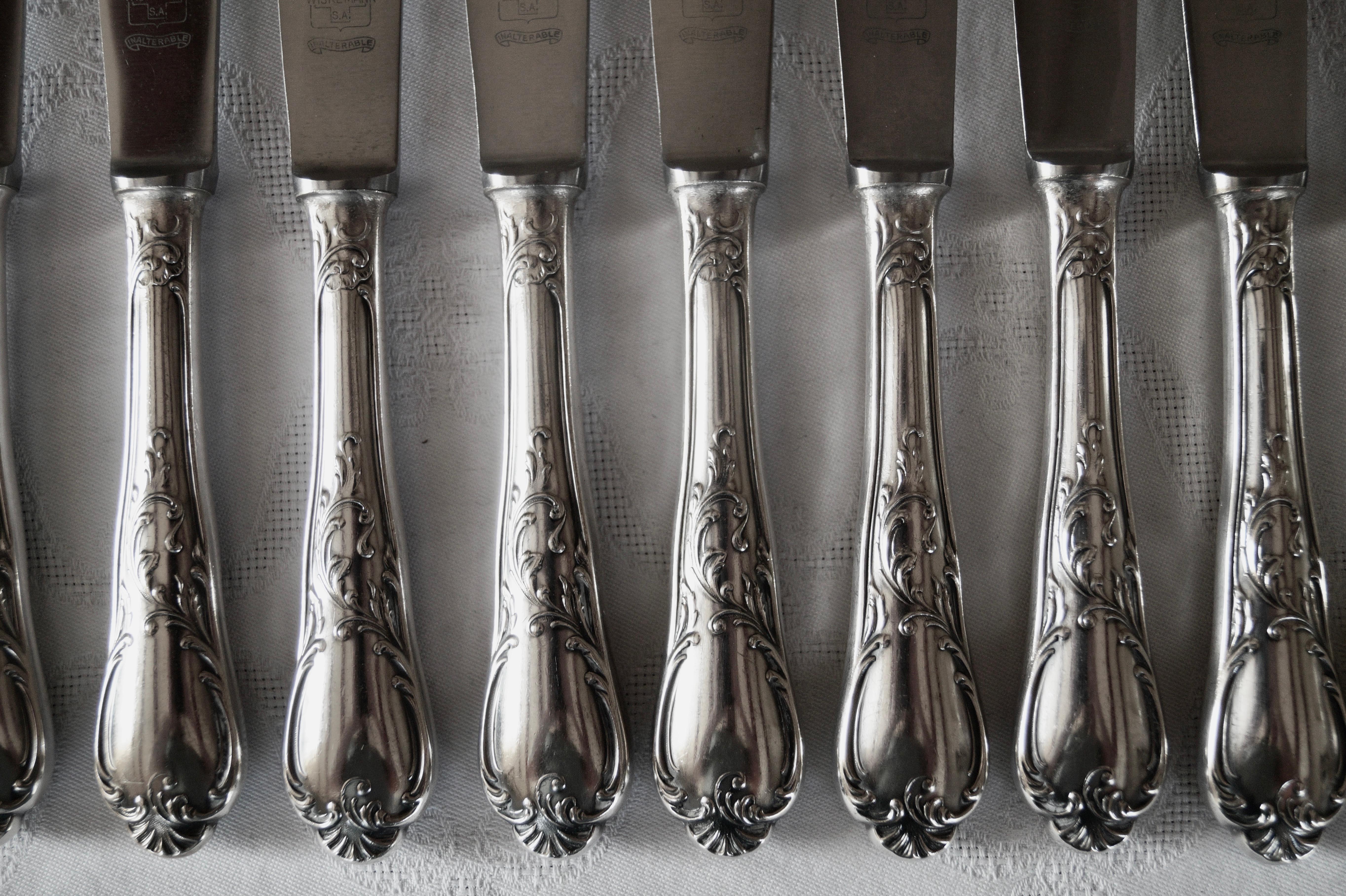 Antiquities Silver Plated Wiskemann Cutlery Flatlery set 