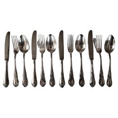 Retro Silver Plated WISKEMANN Cutlery Flatware set "LOUIS XVI" 36 pieces