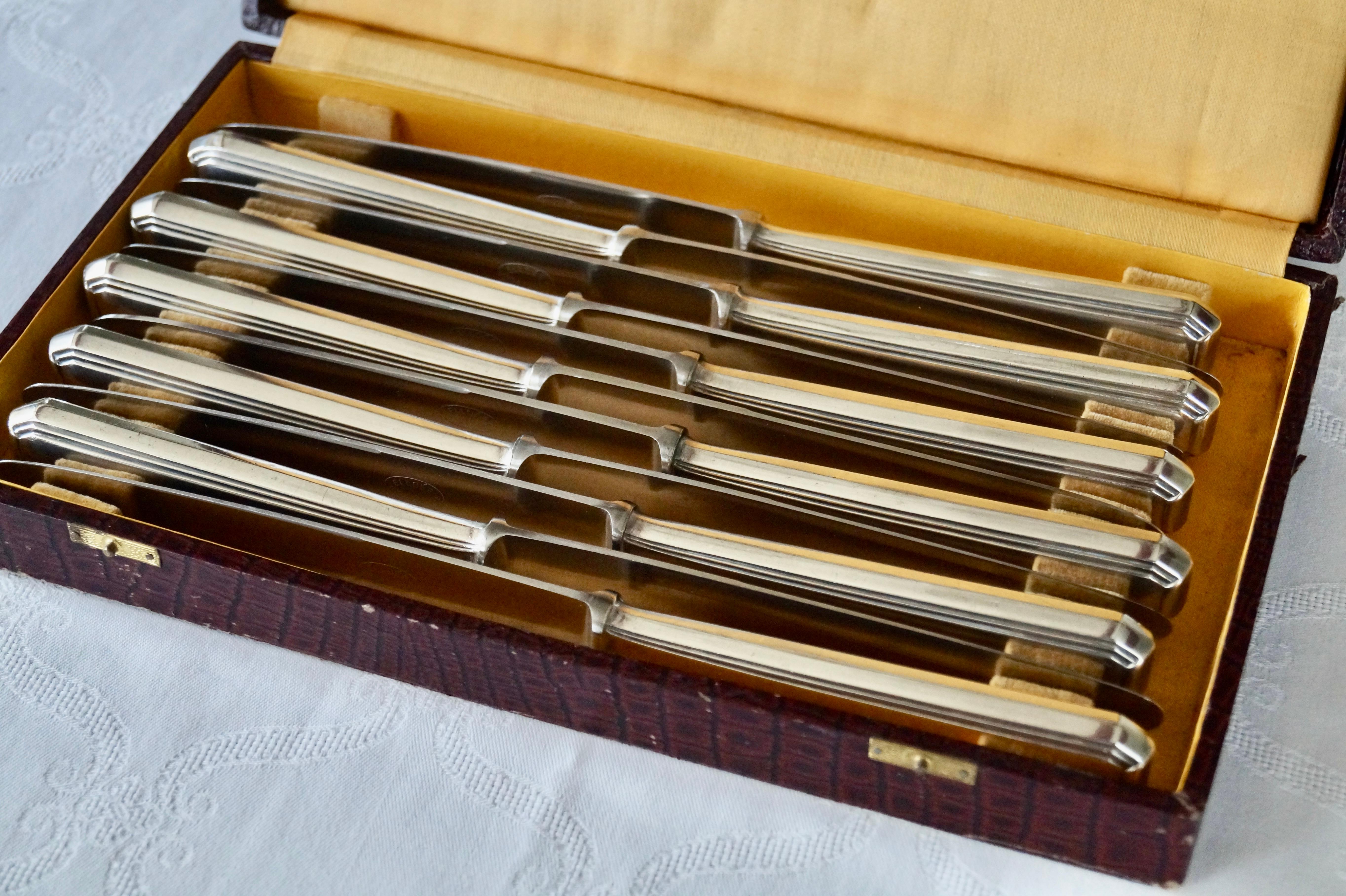 Antique Silver Plated WISKEMANN Cutlery flatware set 