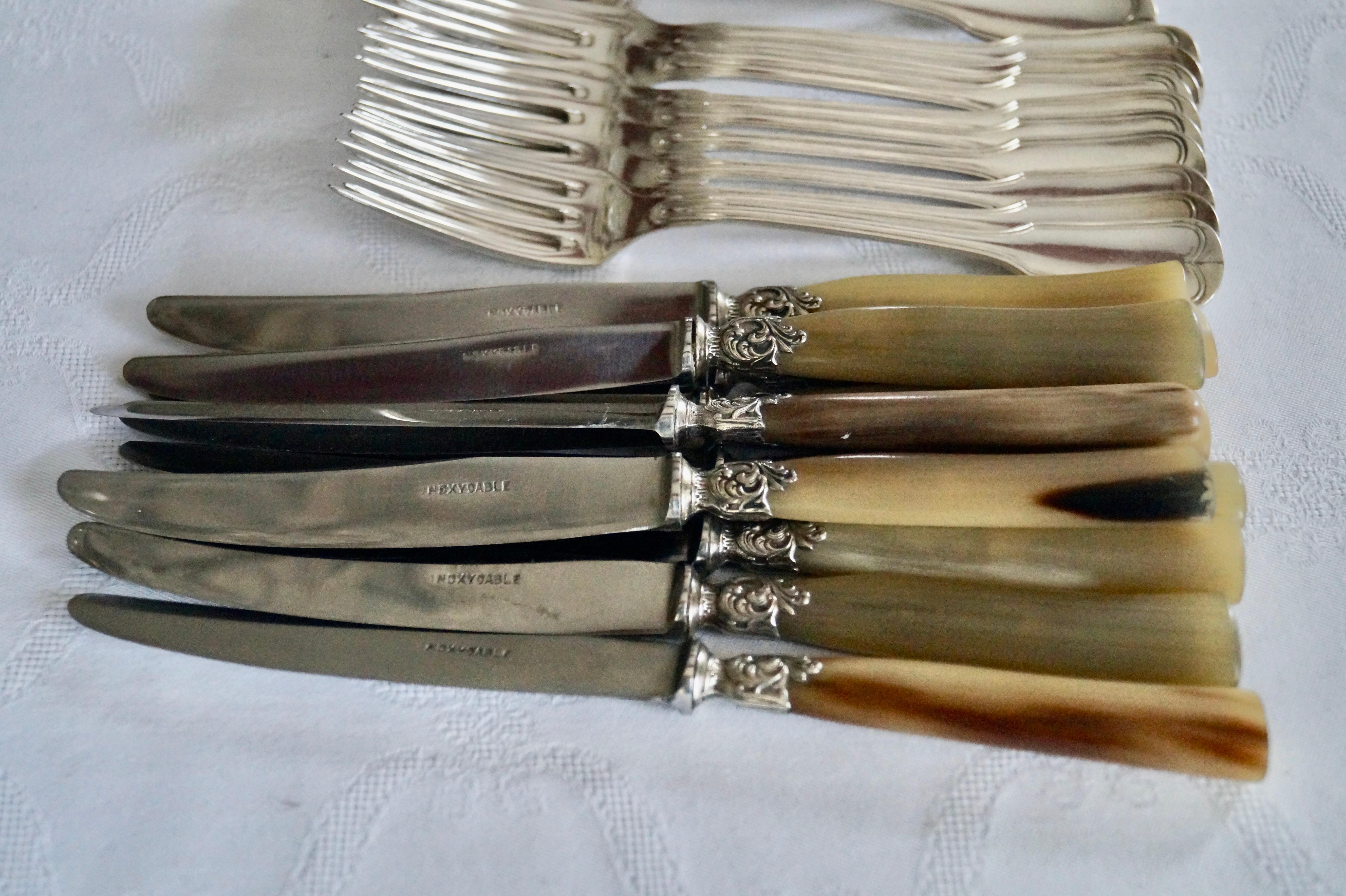 Antique Silver Plated WISKEMANN Small Fruit or Dessert Cutlery 
