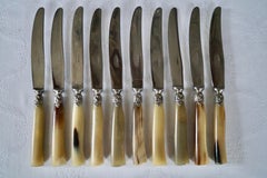 Antique Silver Plated WISKEMANN Small Fruit or Dessert Cutlery "Chinon" 1920's