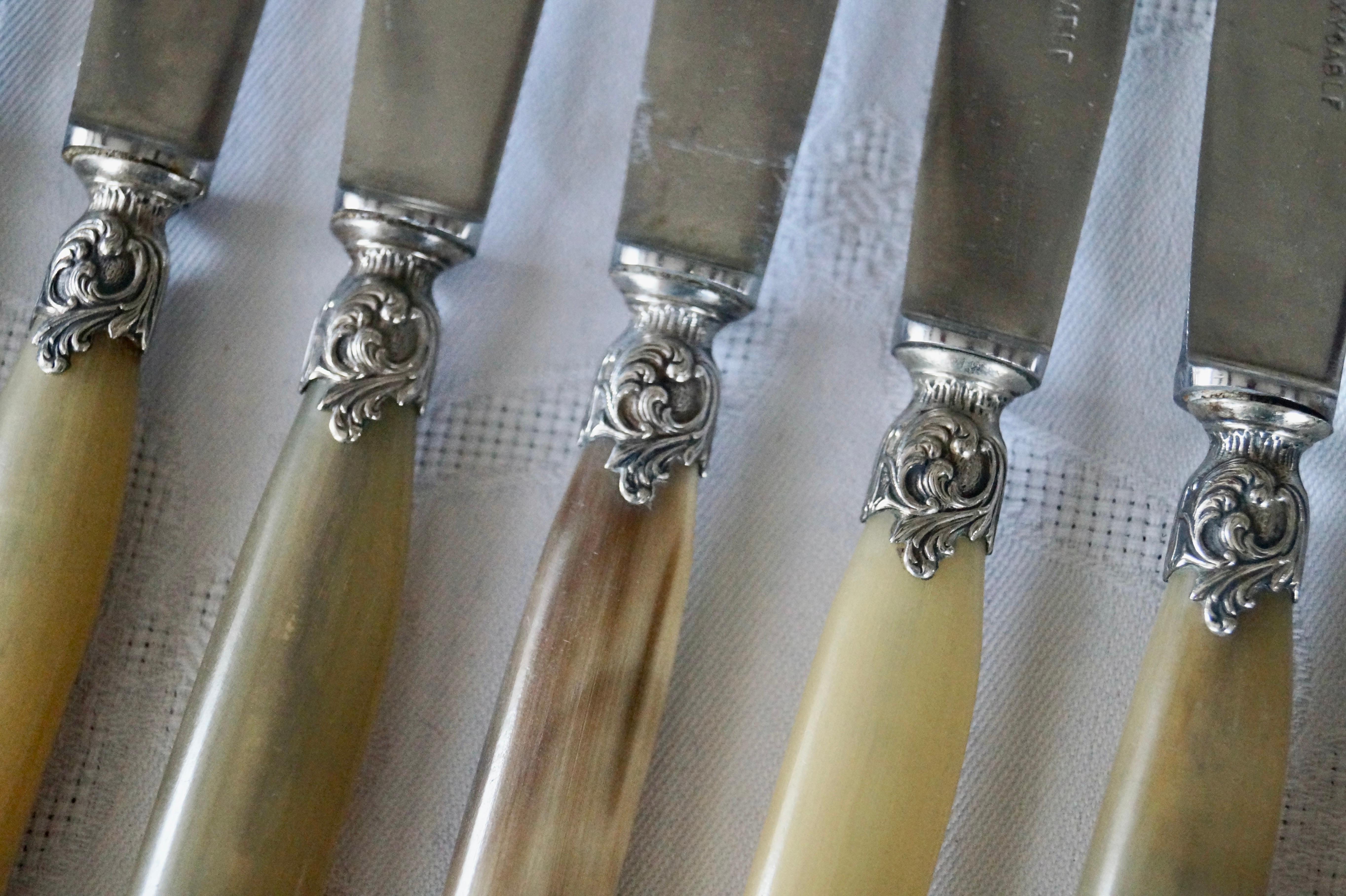 Art Deco Antique Silver Plated WISKEMANN Small Fruit or Dessert Cutlery 