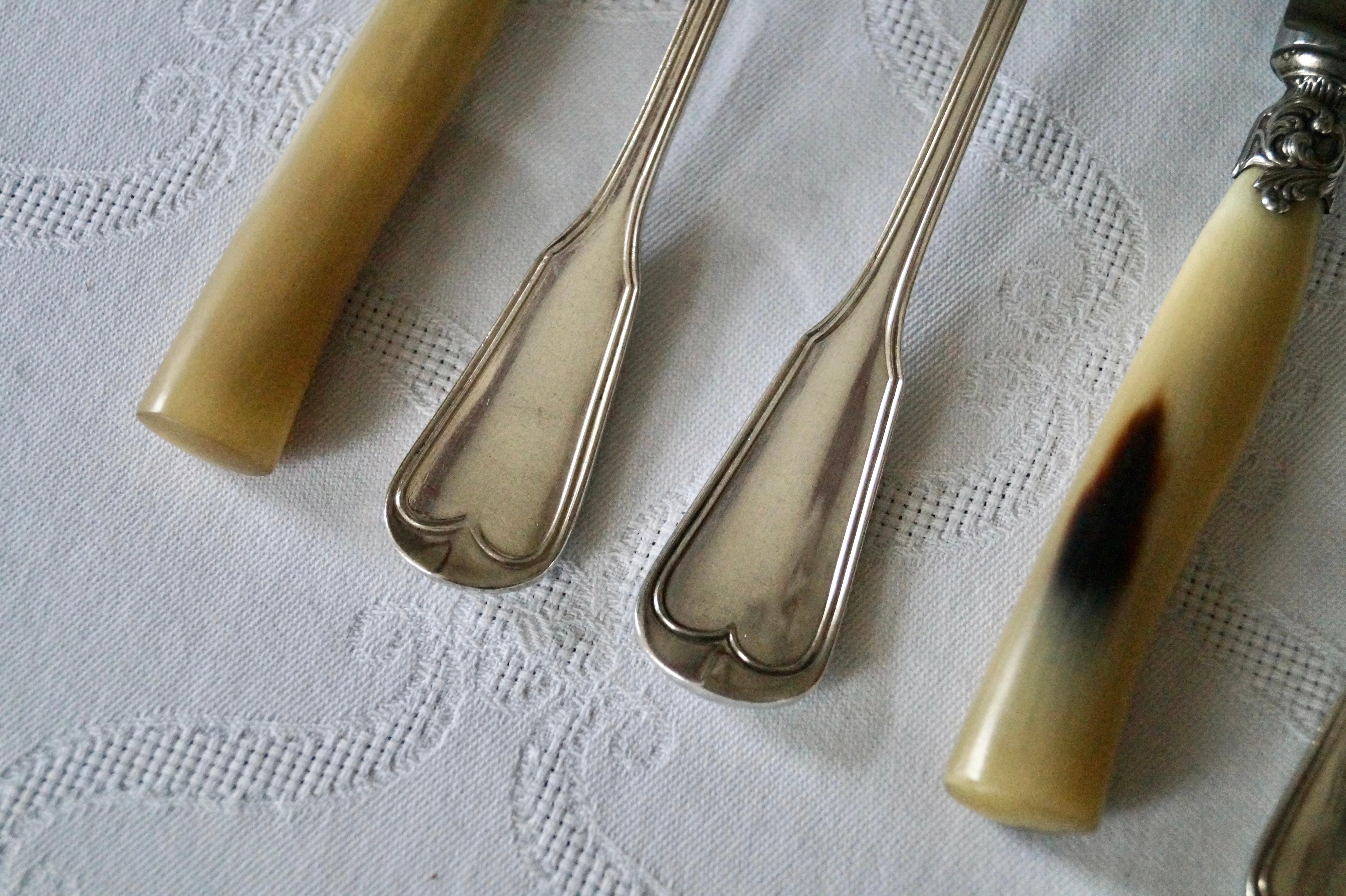Antique Silver Plated WISKEMANN Small Fruit or Dessert Cutlery 