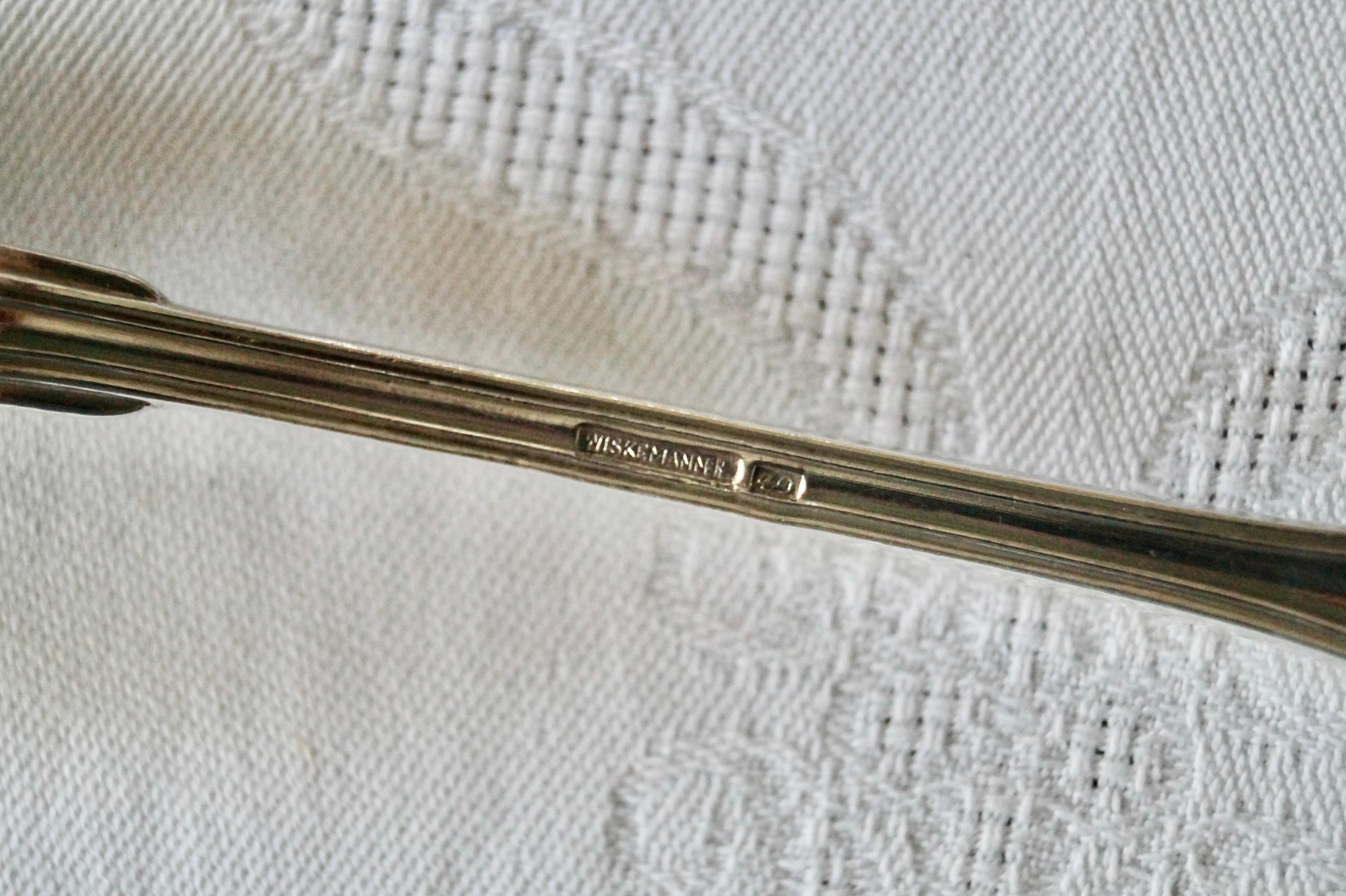 Antique Silver Plated WISKEMANN Small Fruit or Dessert Cutlery 