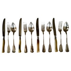 Antique Silver Plated WISKEMANN Small Fruit or Dessert Cutlery "Chinon" 1920's