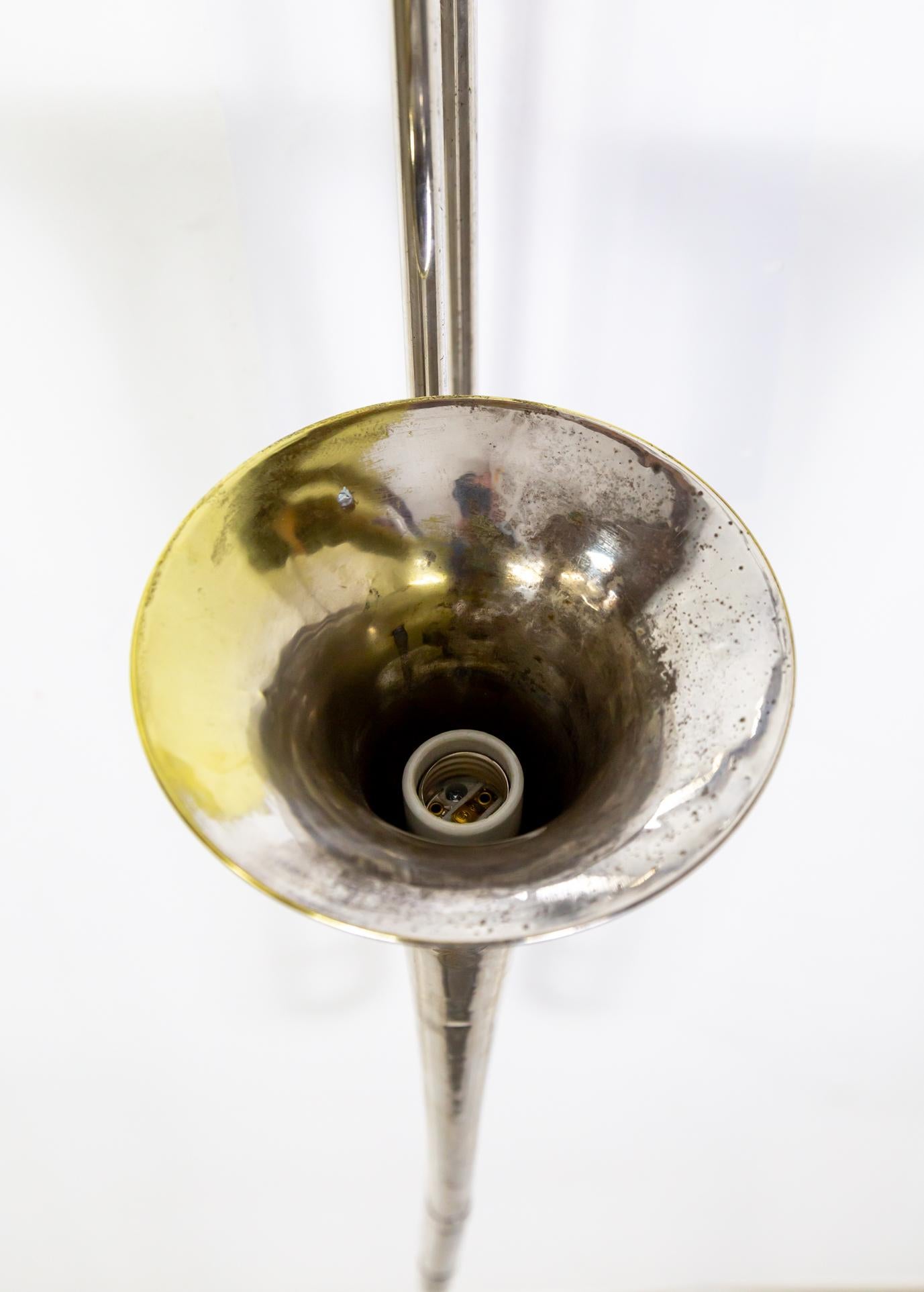Trombone York & Sons placcato in argento antico come applique in vendita 4