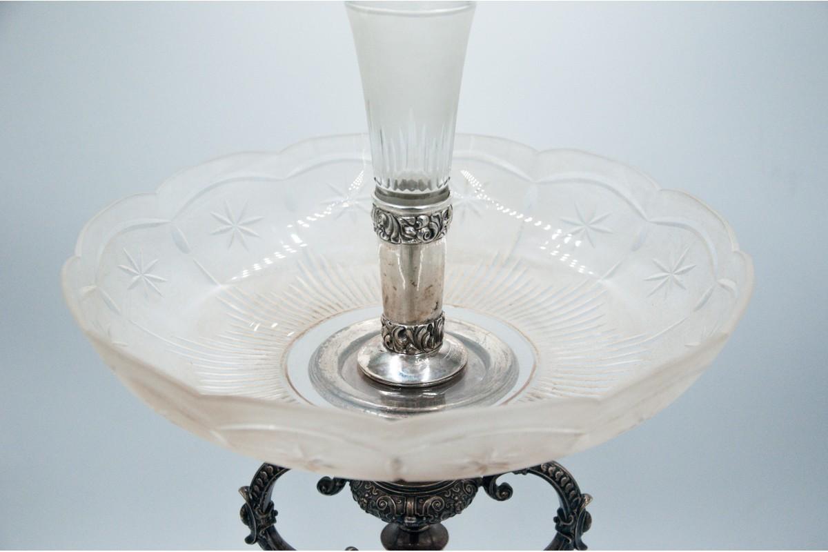 Plato de plata antiguo, Sonda de plata 800 en venta 7