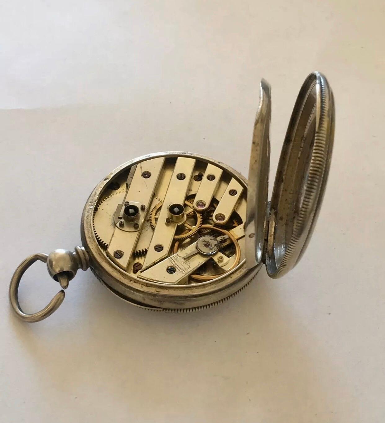 Antique Silver Pocket Watch For Sale 3