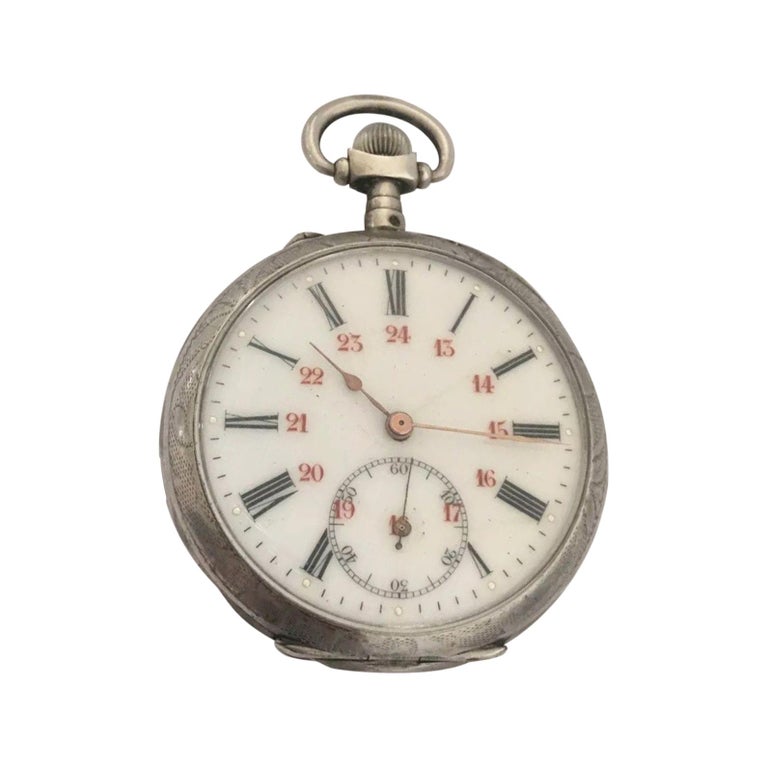 Antique Silver Pocket Watch For Sale at 1stDibs