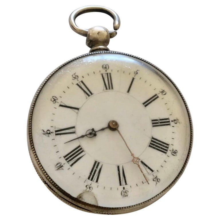 Antique Silver Pocket Watch For Sale at 1stDibs