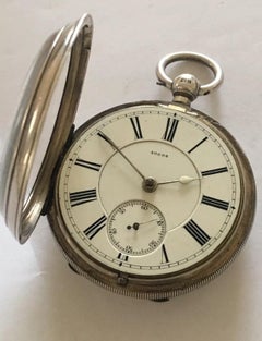 Antique Silver Pocket Watch Signed A. Leven, Manchester 40008