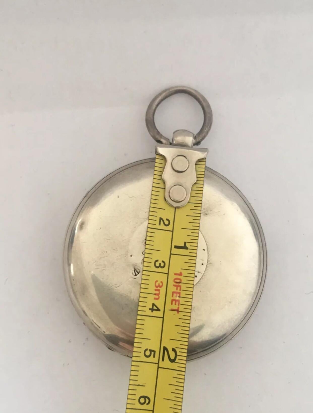 Antique Silver Pocket Watch Signed L Lieger Glasgow For Sale 7