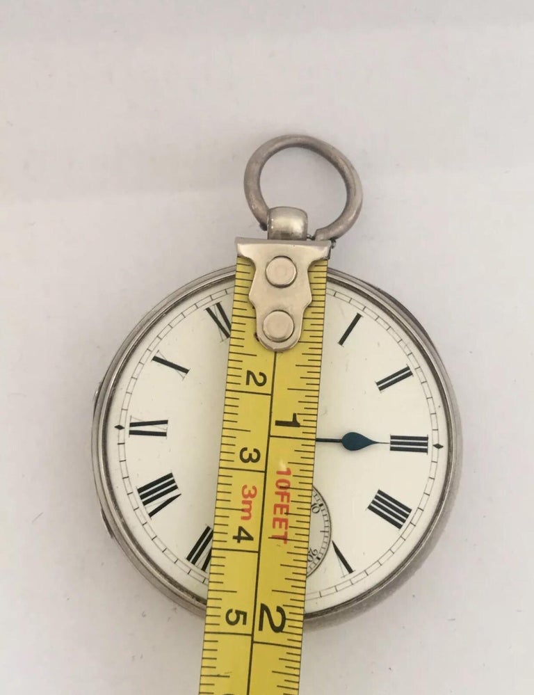 Antique Silver Pocket Watch Signed L Lieger Glasgow For Sale at 1stDibs