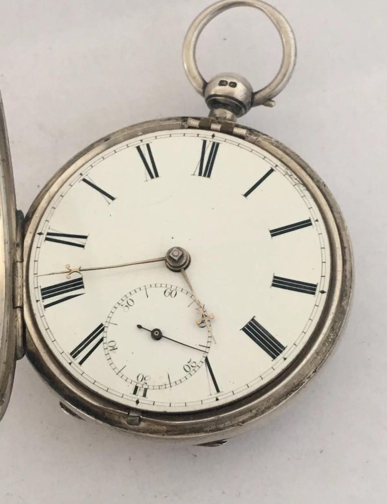 Antique Silver Pocket Watch Signed William Farguhar, London For Sale at ...
