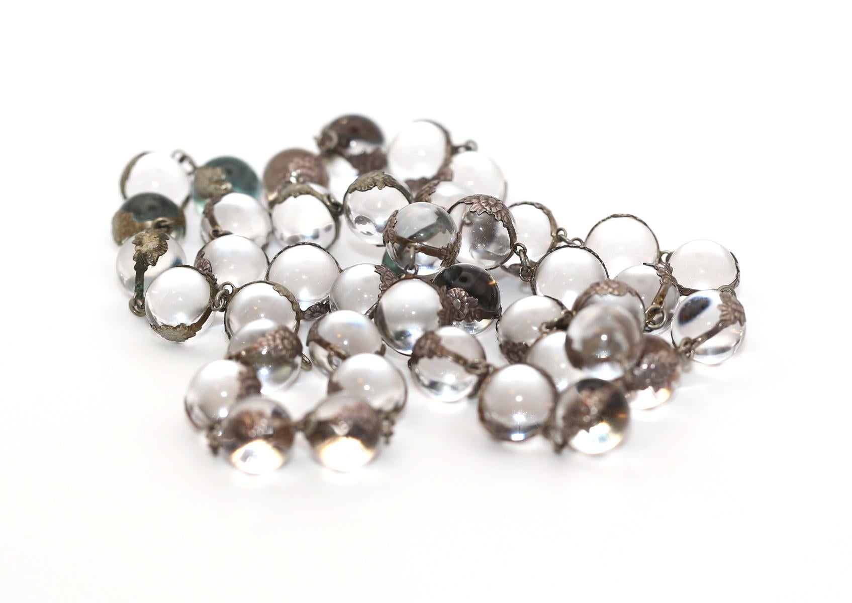 Collar de plata antiguo Pools of Light extra largo, 1900 en venta 1