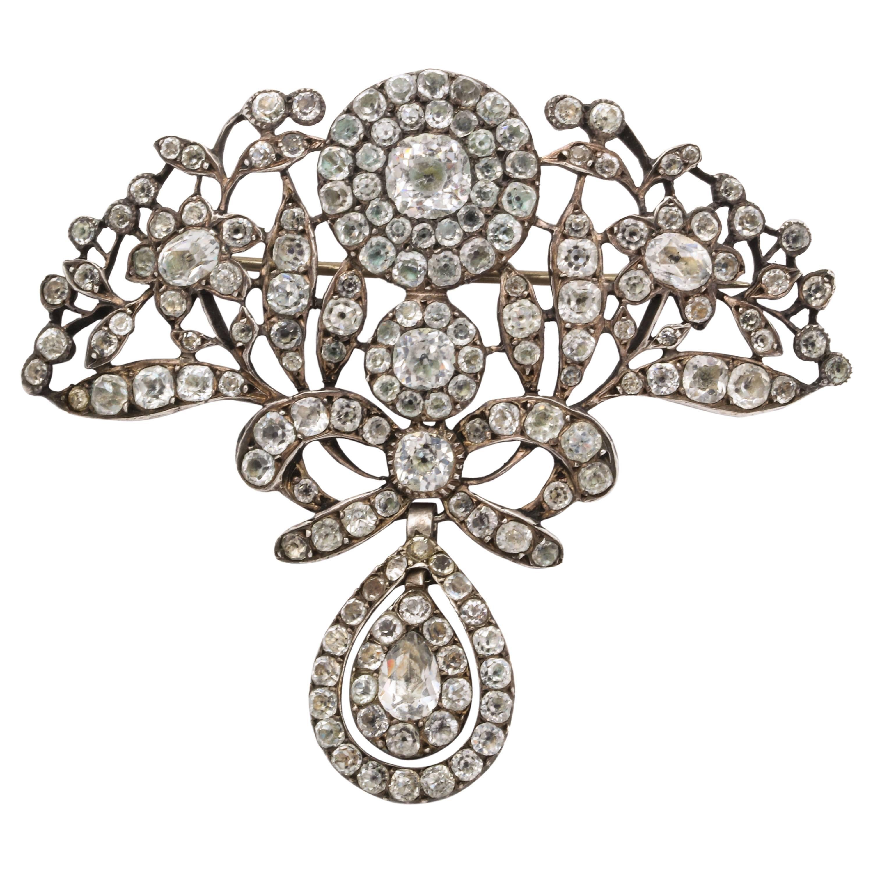 Antique Silver Portuguese Paste Pendant, 18th Century