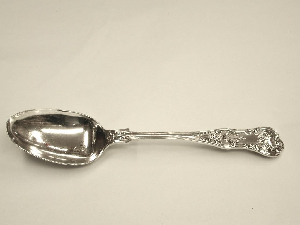 Early 20th Century Antique Silver Queen's Pattern Child's Spoon and Fork, 1900, Sheffield