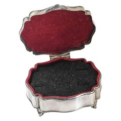 Antique Silver Ring Box, Circa 1890