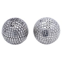 Antique Silver Salt and Pepper Shakers, London, 1893