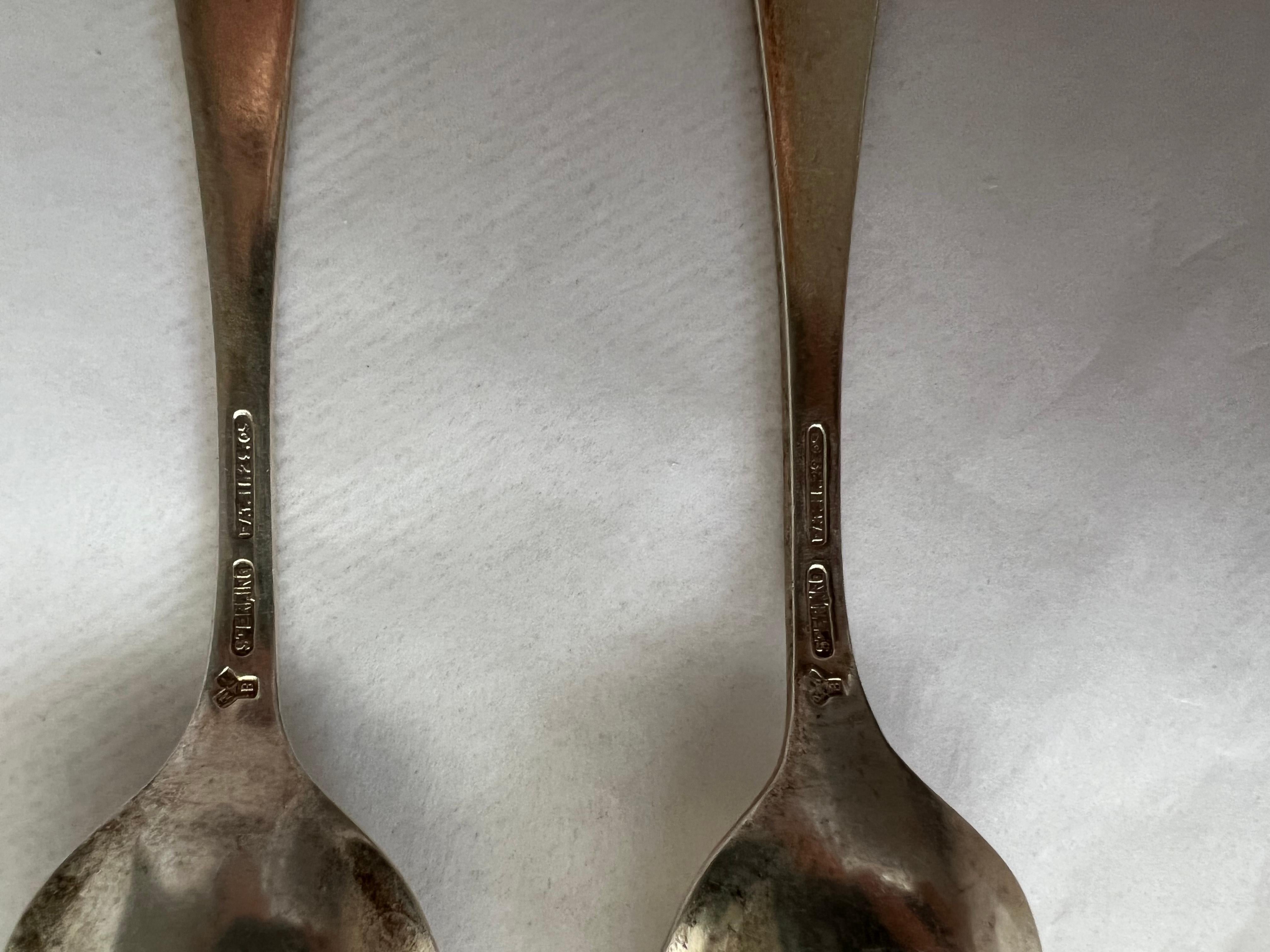 Antique Silver Sharp Spoons Set Galt Vintage Estate Eagle Washington DC Capitol For Sale 6