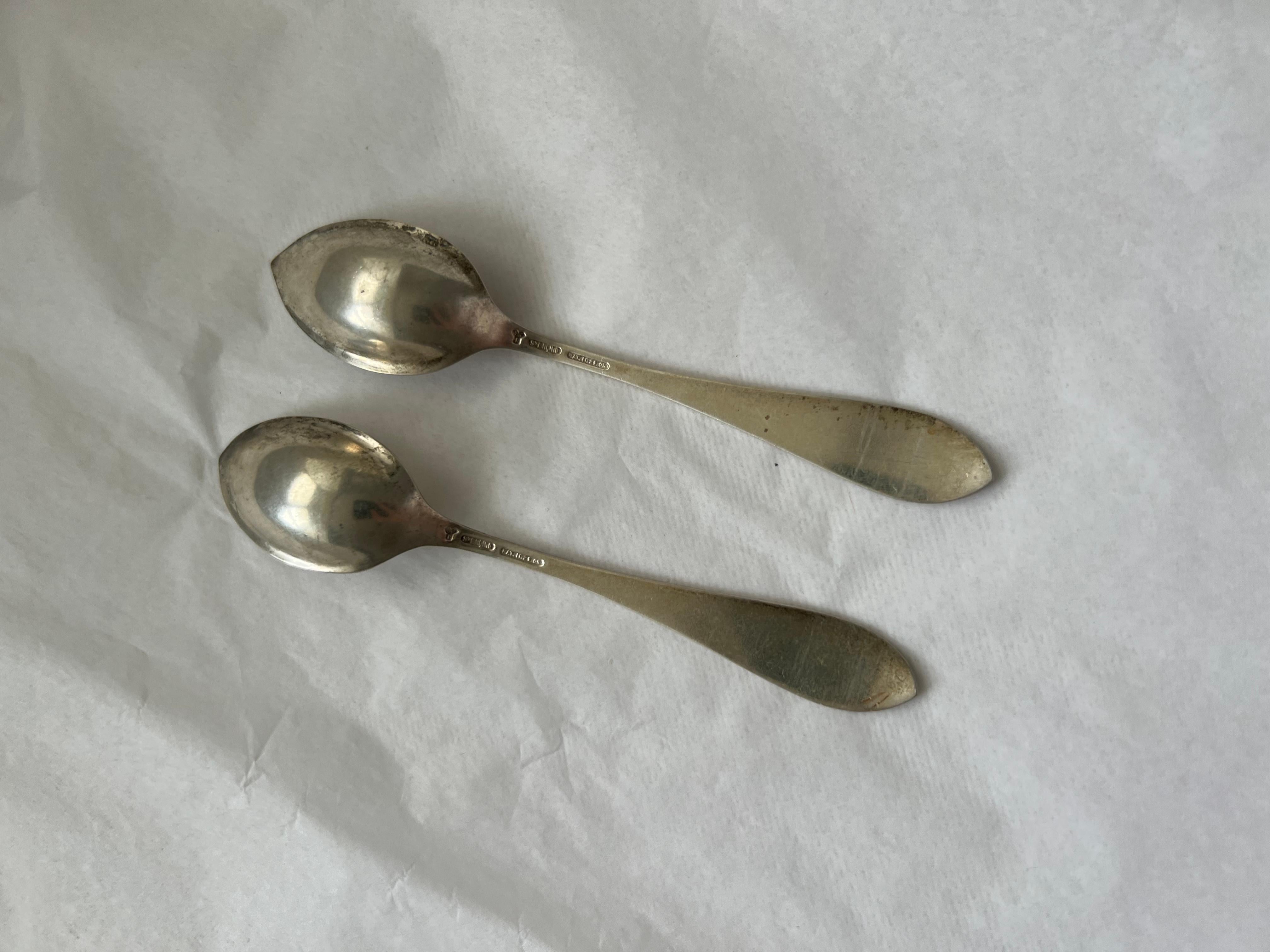 Antique Silver Sharp Spoons Set Galt Vintage Estate Eagle Washington DC Capitol For Sale 8