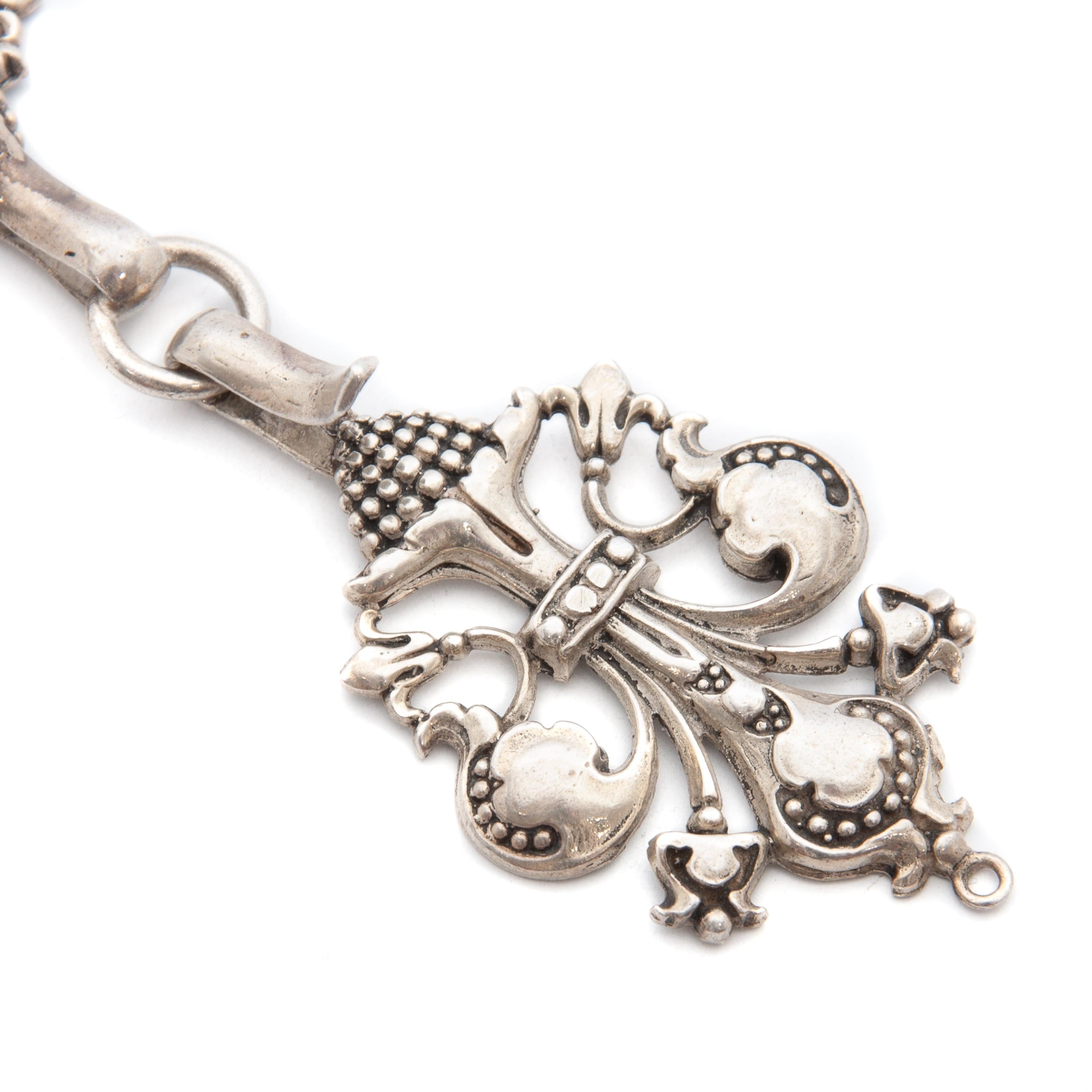 Antique Silver Shawl Buckle, Late 19th Century For Sale 1
