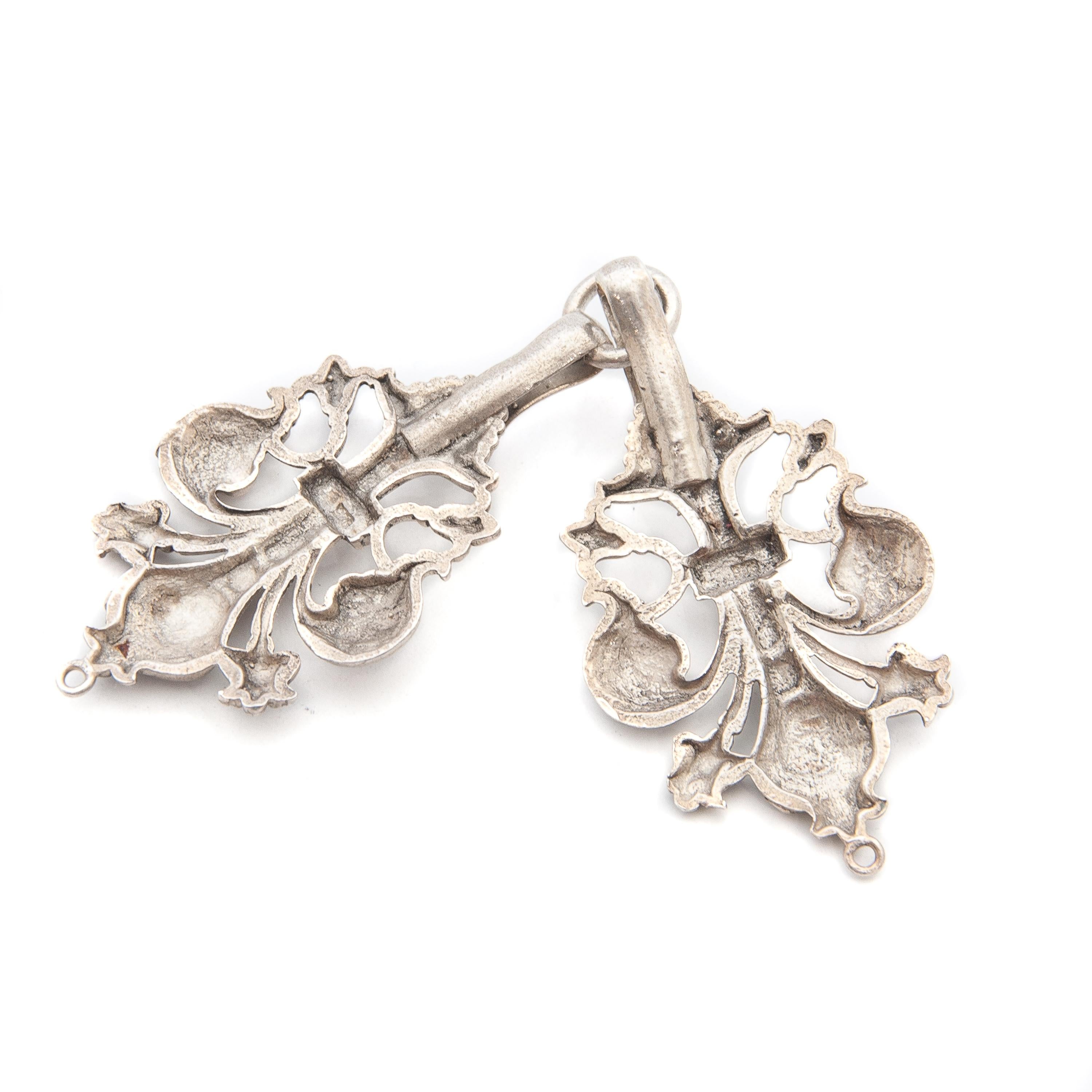 Antique Silver Shawl Buckle, Late 19th Century For Sale 2