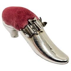 Used Silver Shoe Pin Cushion by Adie & Lovekin, Birmingham, 1907