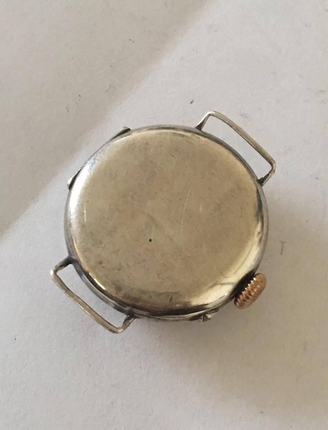 Antique Silver Small Trench Watch In Good Condition In Carlisle, GB