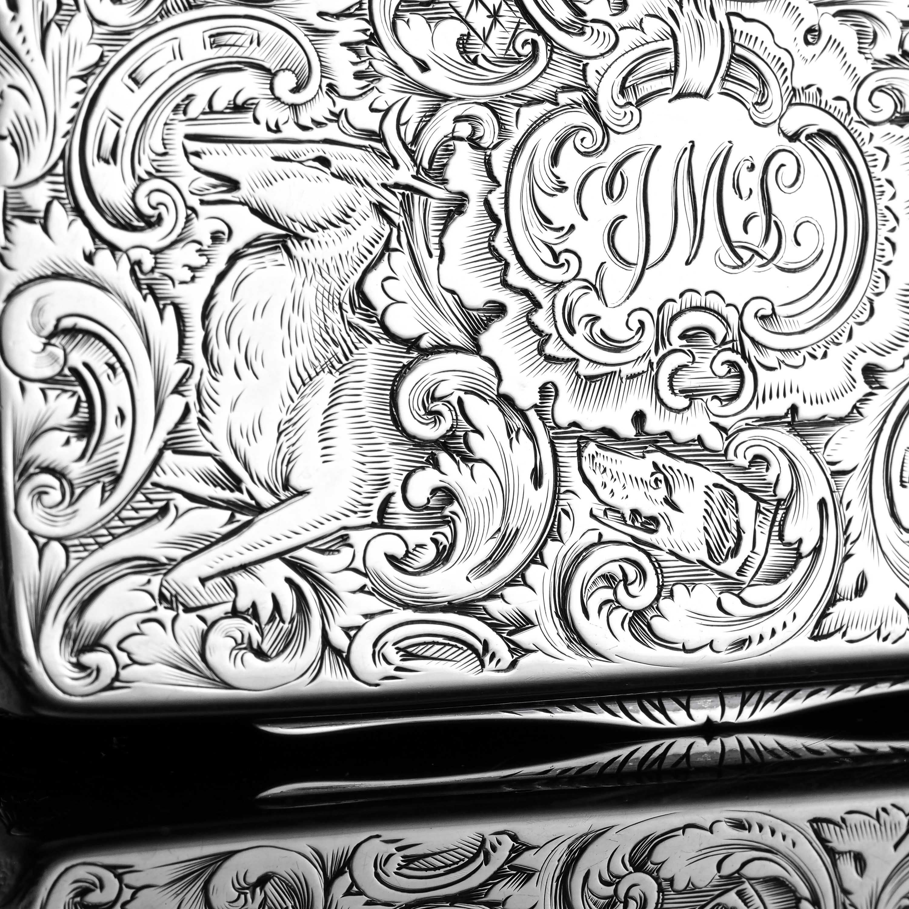 Antique Silver Snuff Box Hunting Scene Design - 1837 For Sale 9
