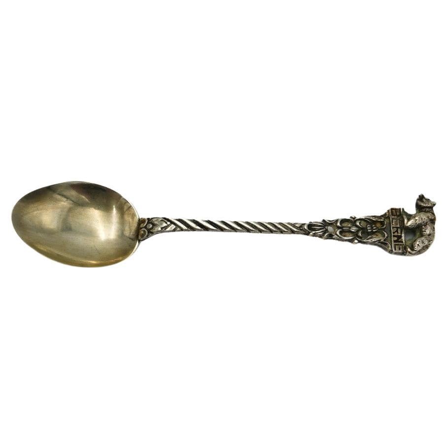 Antique silver spoon, Switzerland - Berne, late 19th century. For Sale