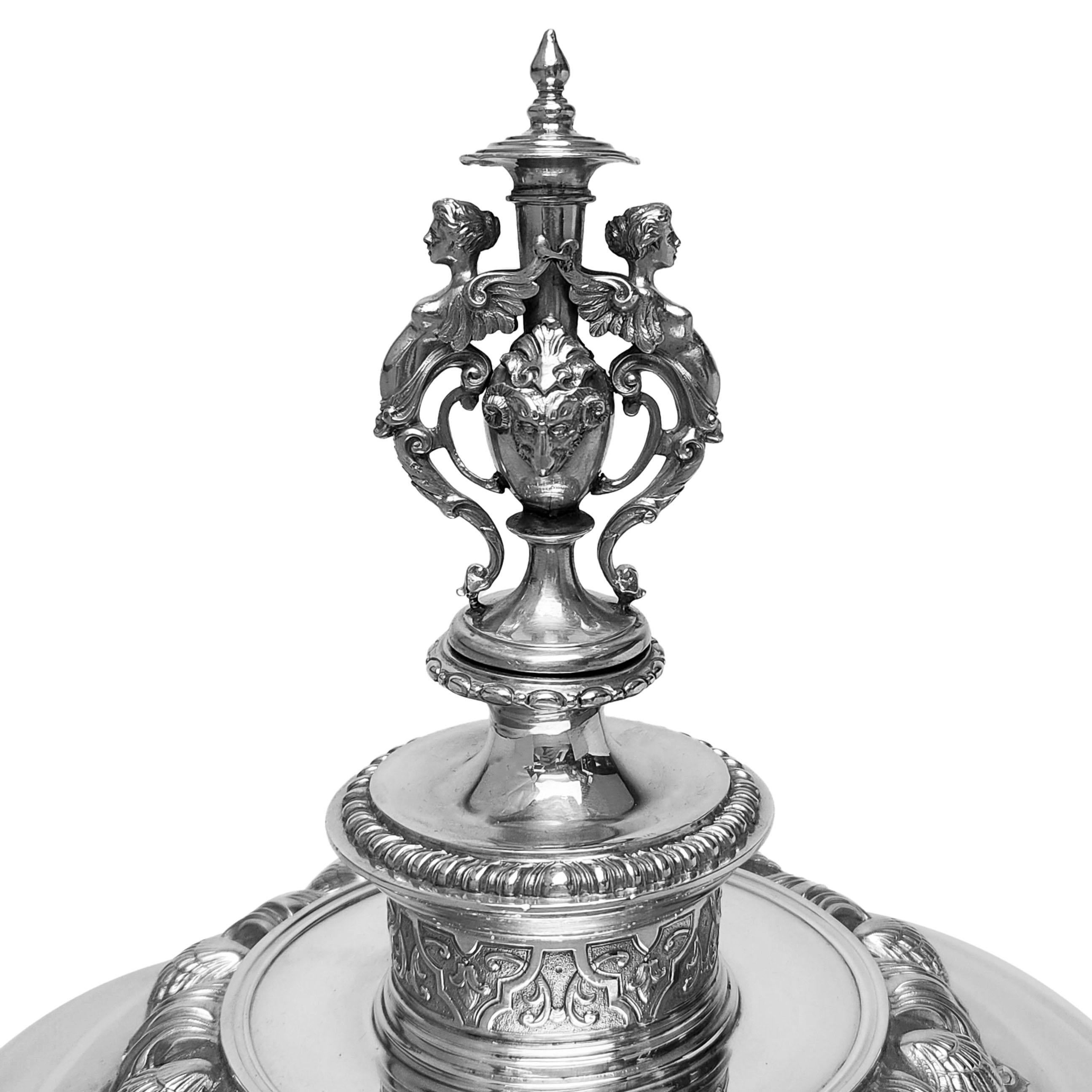 English Antique Silver Steeple Cup Lidded Cup & Cover 1902 17th Century Style  For Sale