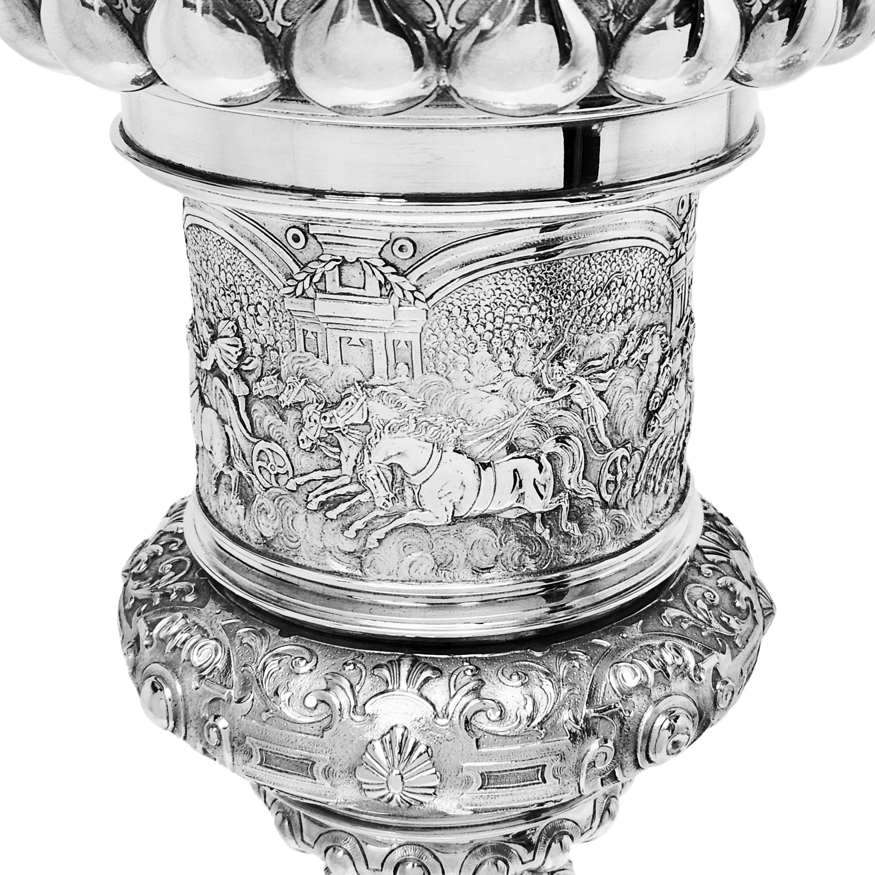 Antique Silver Steeple Cup Lidded Cup & Cover 1902 17th Century Style  en vente 1