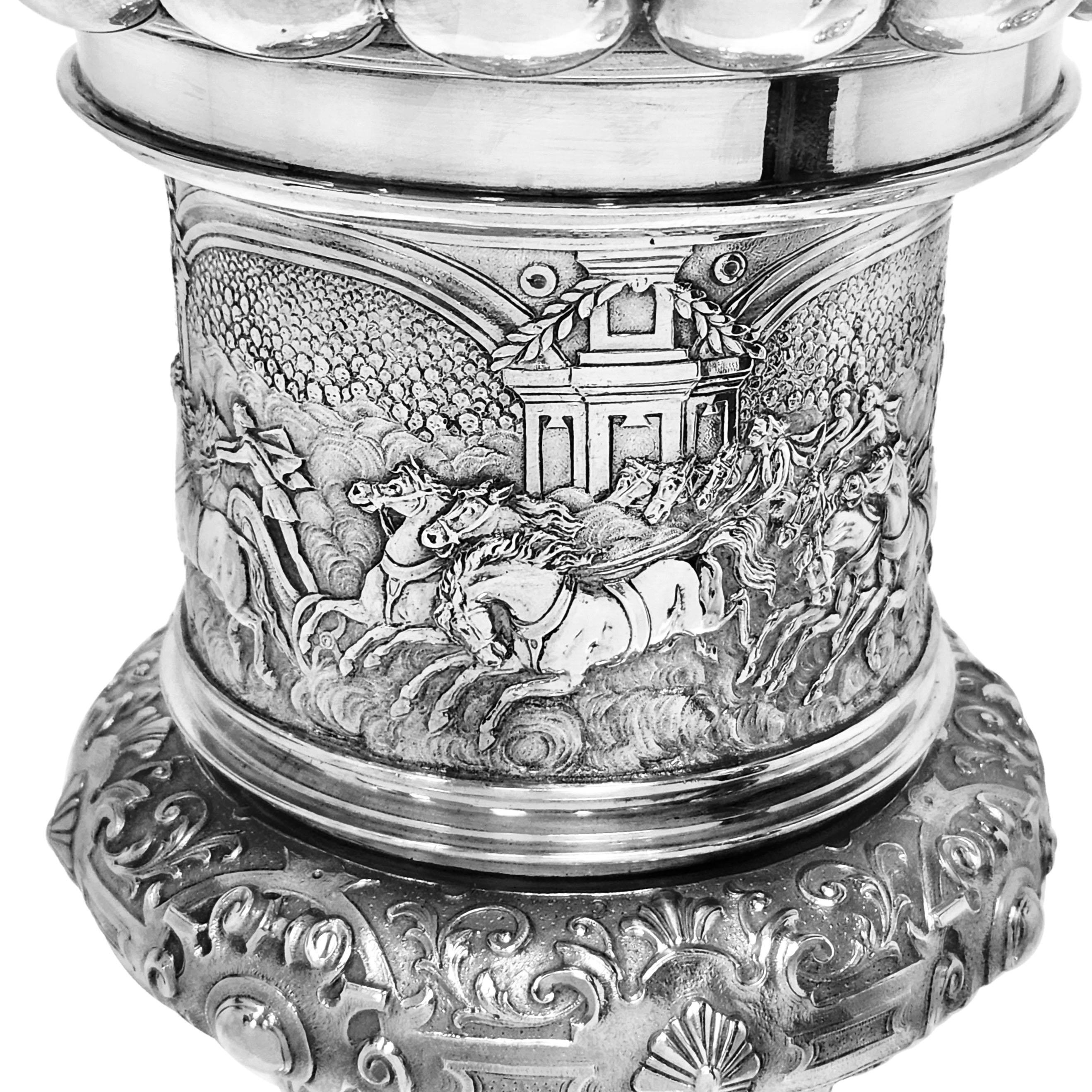 Antique Silver Steeple Cup Lidded Cup & Cover 1902 17th Century Style  en vente 3