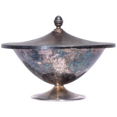 Antique Silver Sugar Basin from Sweden, Early 1900s