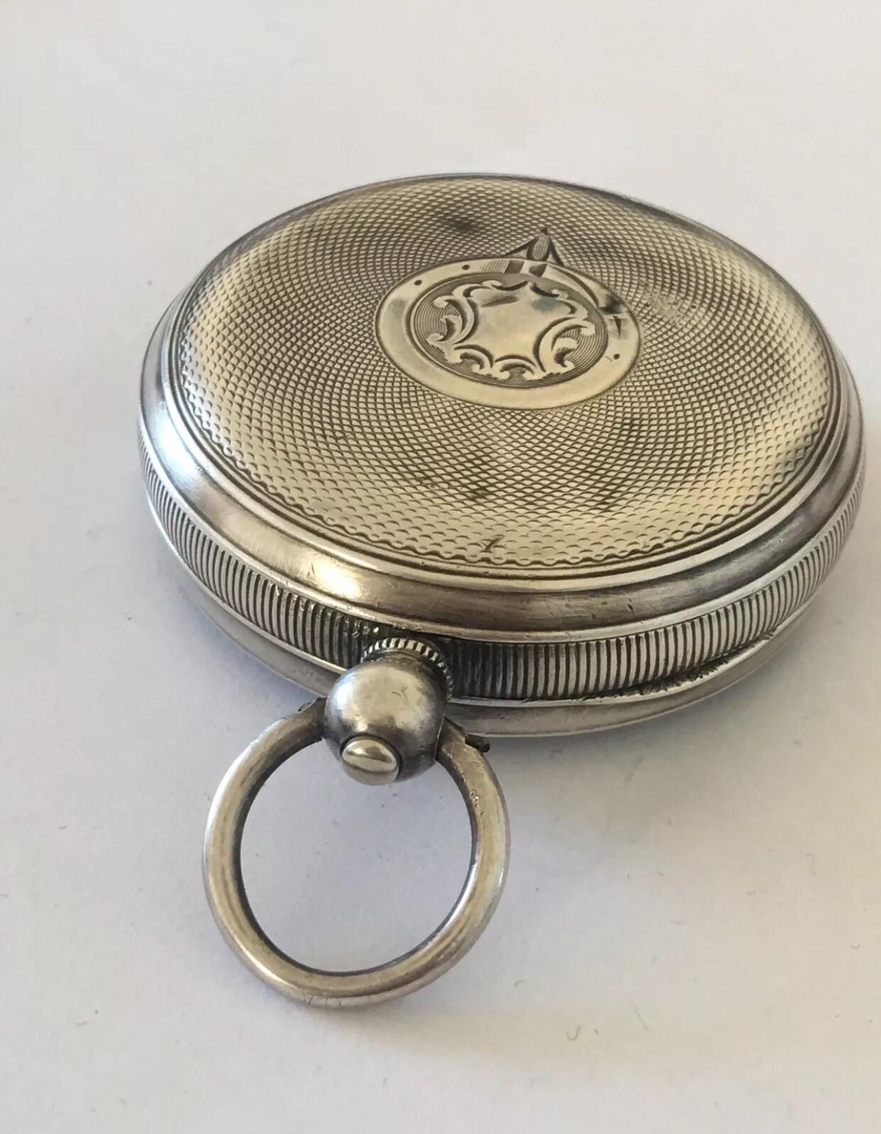 Antique Silver Swiss Made Pocket Watch Signed H. Samuel Manchester Acme Lever 4