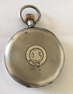 Antique Silver Swiss Made Pocket Watch Signed Kendal and Dent London