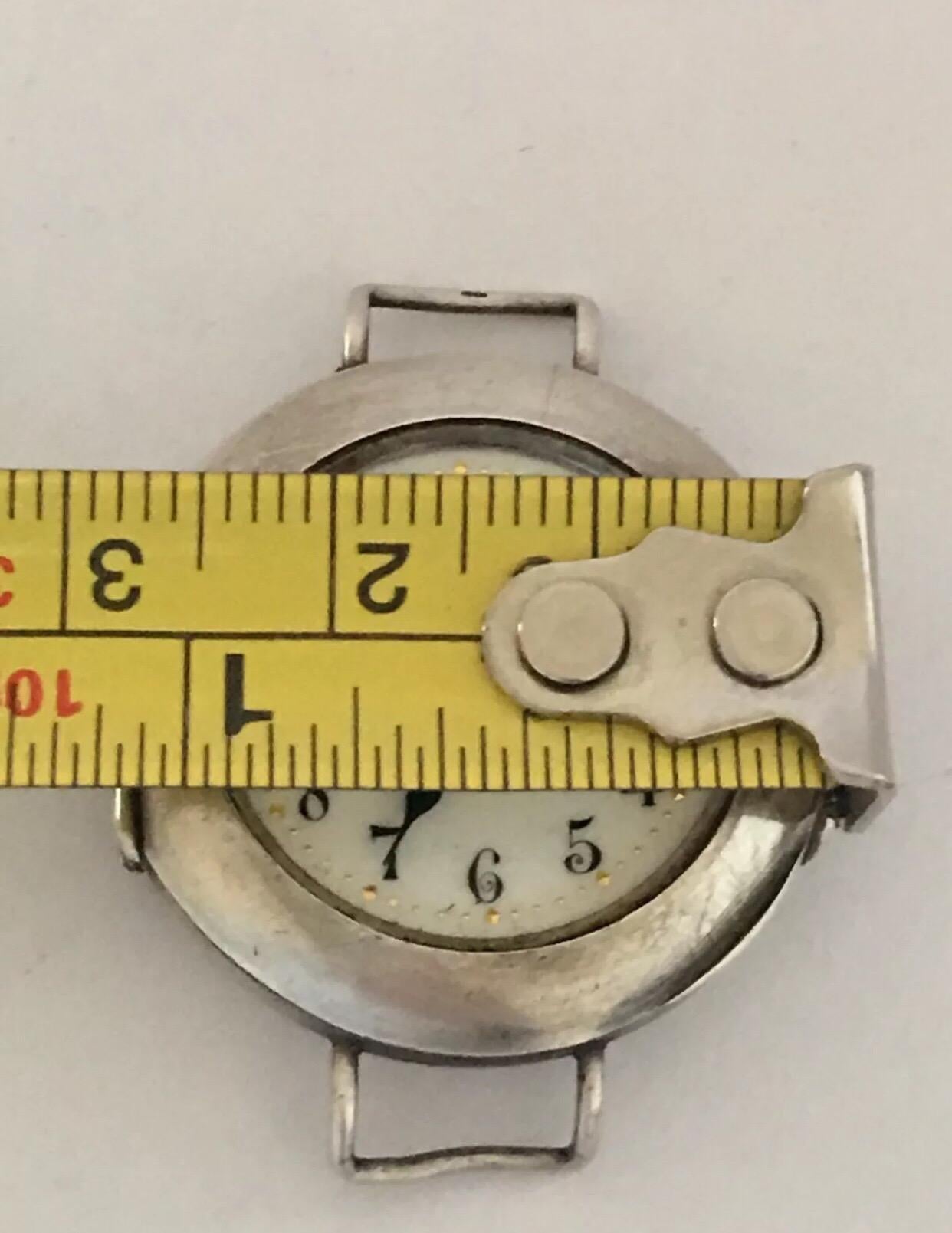 Antique Silver Swiss Trench Watch ‘No Strap’ 2