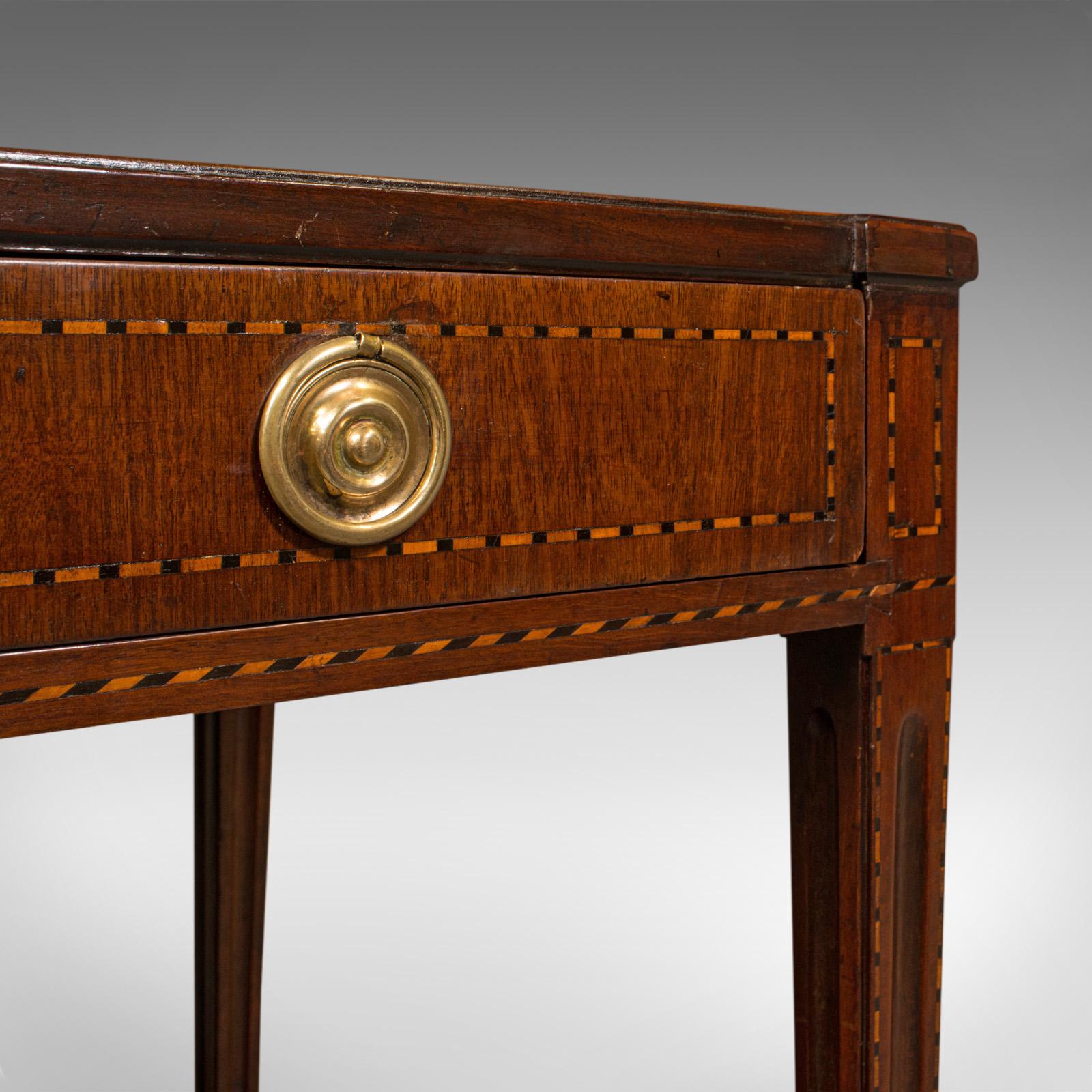 Antique Silver Table, English, Inlaid, Display, Writing Desk, Georgian, C.1780 For Sale 4