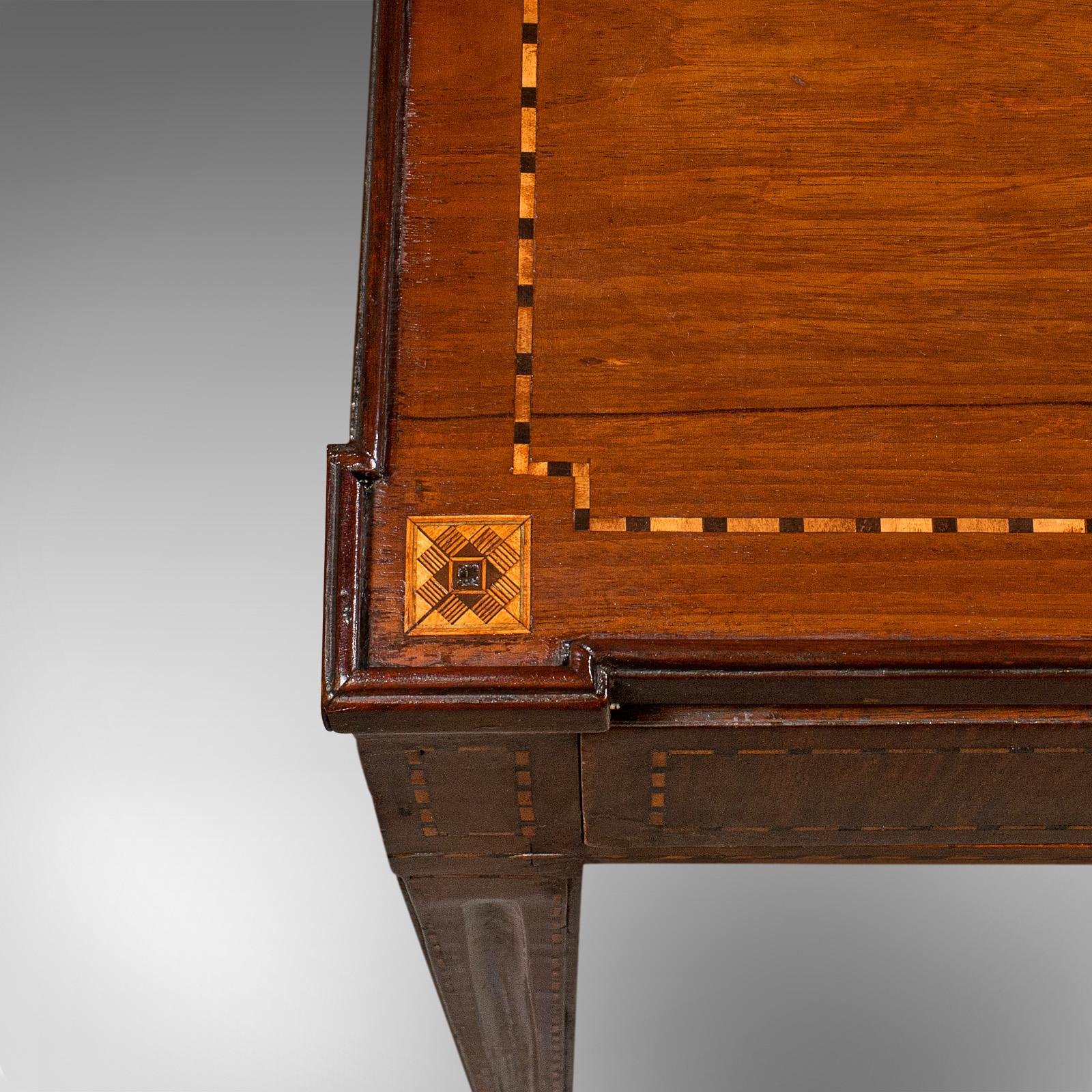 Antique Silver Table, English, Inlaid, Display, Writing Desk, Georgian, C.1780 For Sale 3