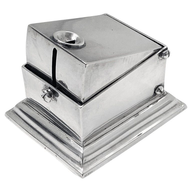 Antique Silver Table or Desk Cigar Cutter London 1903 W. H. Webber. For  Sale at 1stDibs