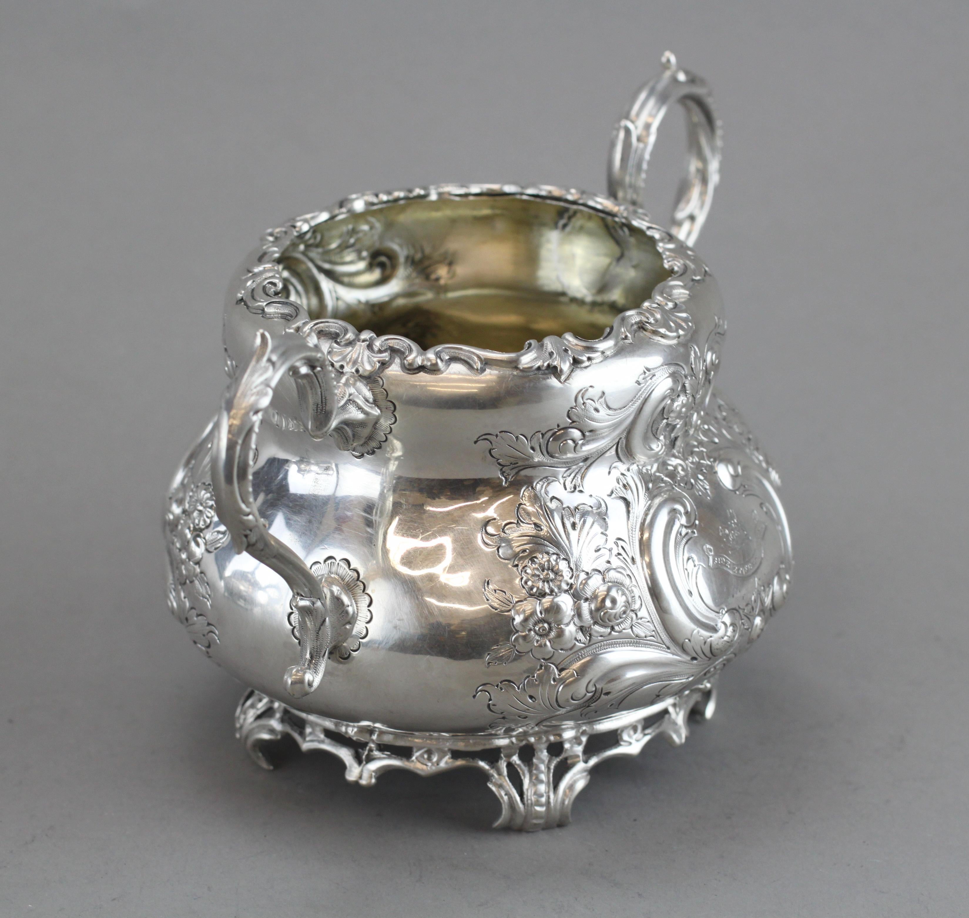 Antique Silver Tea Service Set, by Charles Lambe, Made in Dublin 1900 4